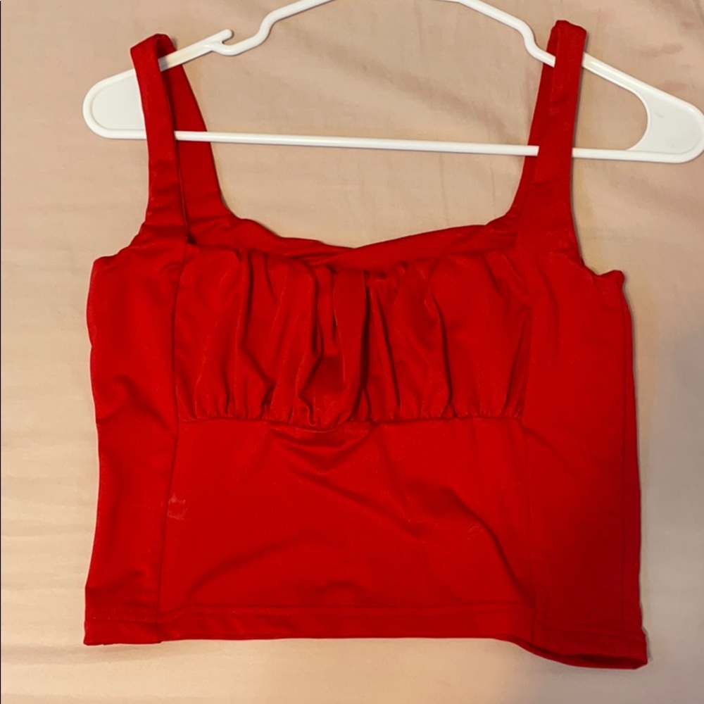 Red tank top